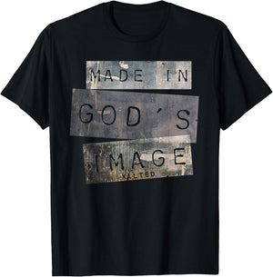 Made in God's Image T Shirt Christian Gift T-Shirt - T-Shirt | Black