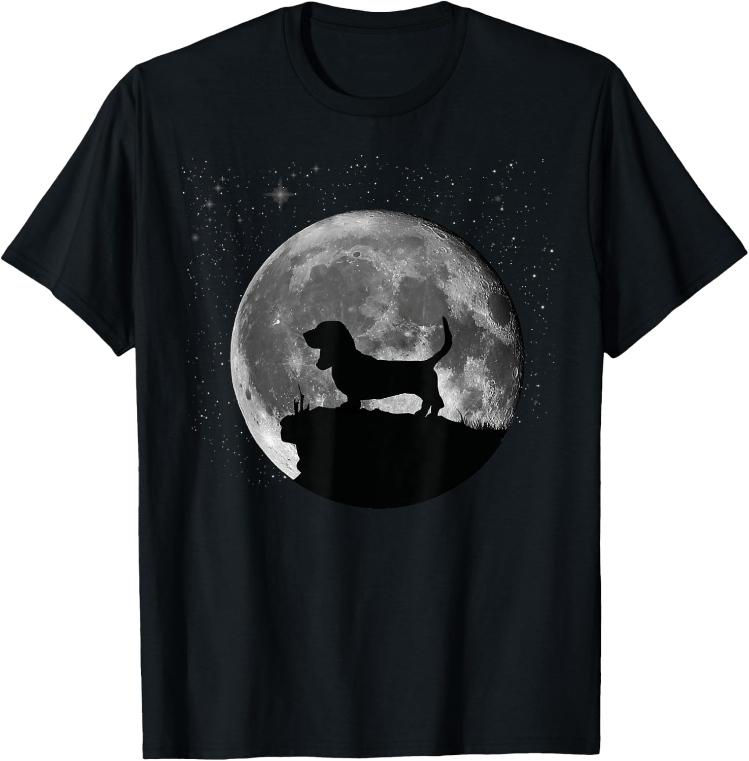 Basset Hound Dog Women Kids T-Shirt - T-Shirt | Black