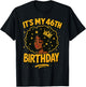 It's My 46th Birthday Melanin Black Queen T-Shirt - T-Shirt | Black