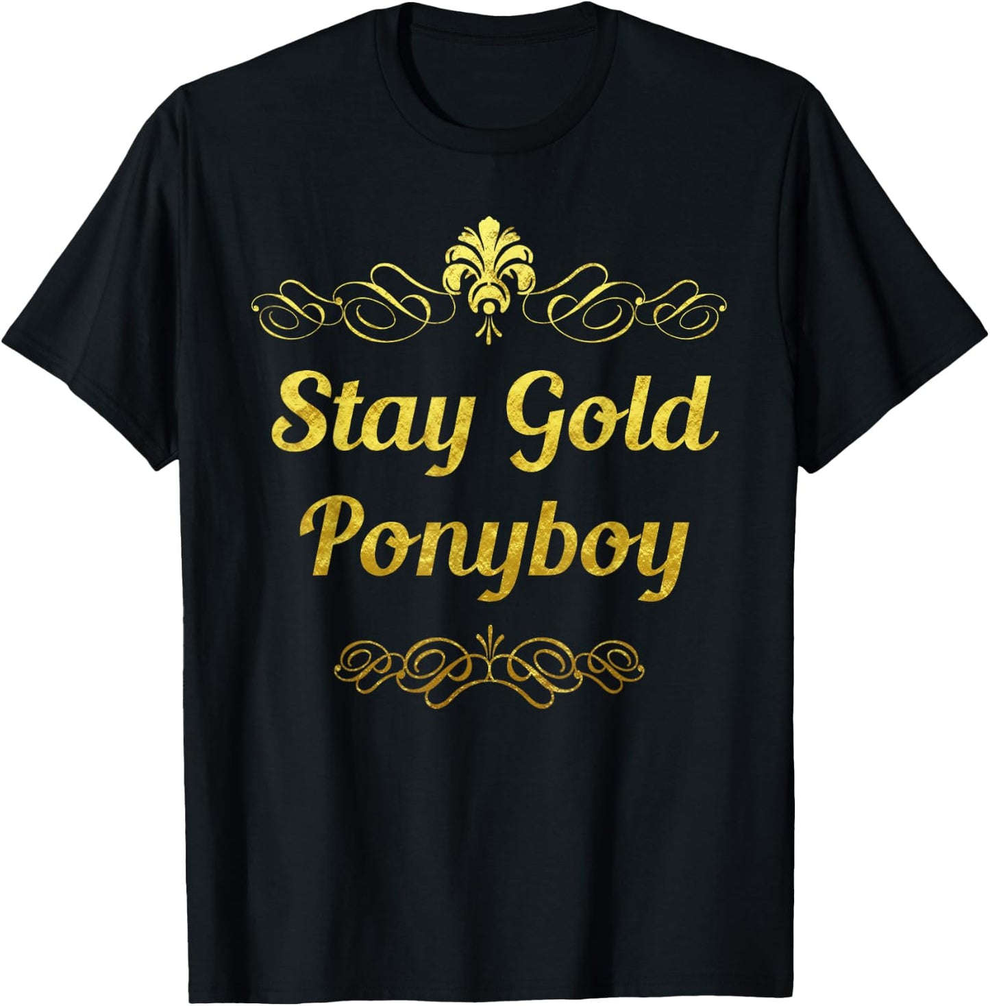 Stay Gold Ponyboy T-Shirt - T-Shirt | Black