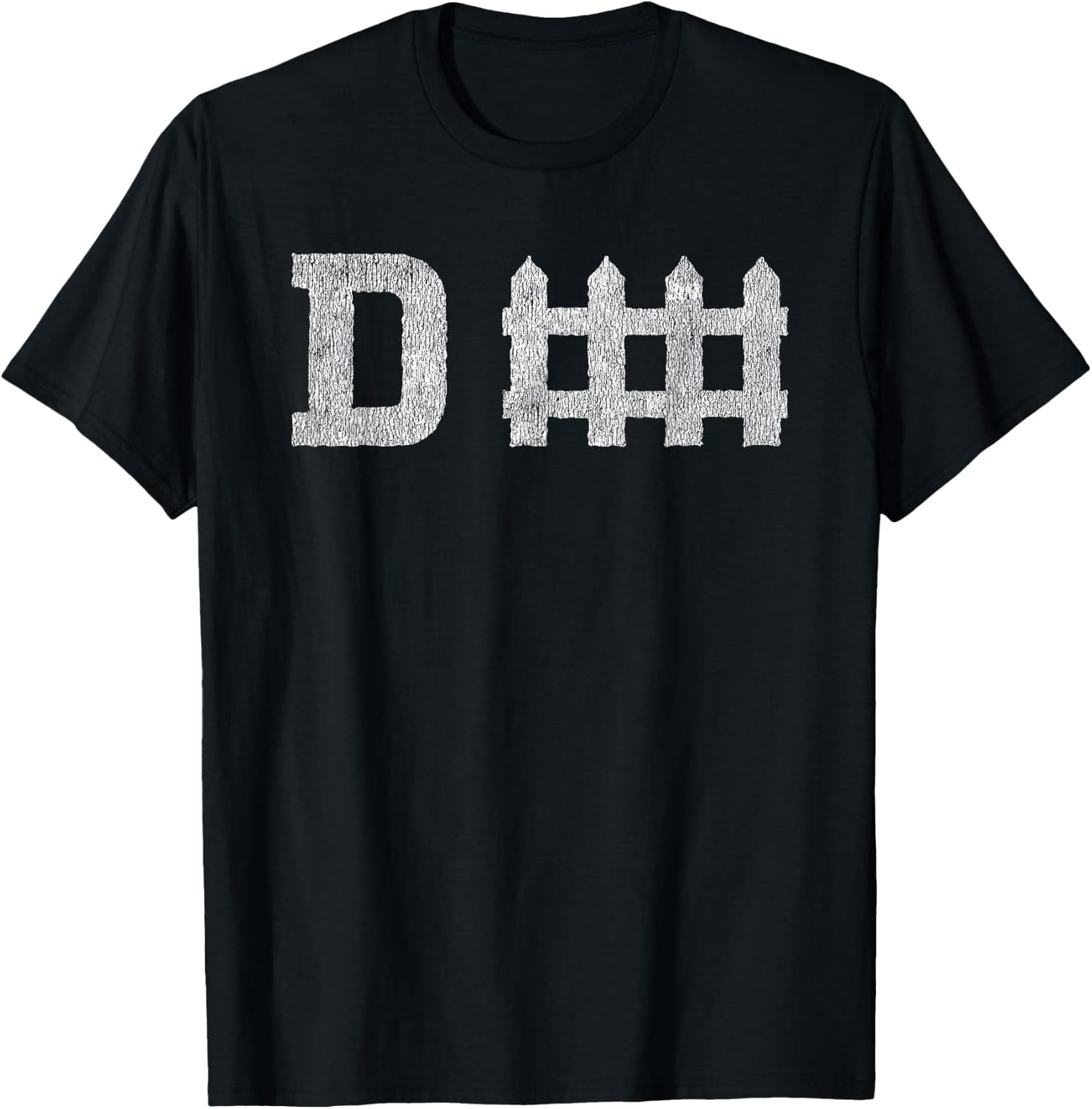 D fence Funny Defense Football T-Shirt - T-Shirt | Black