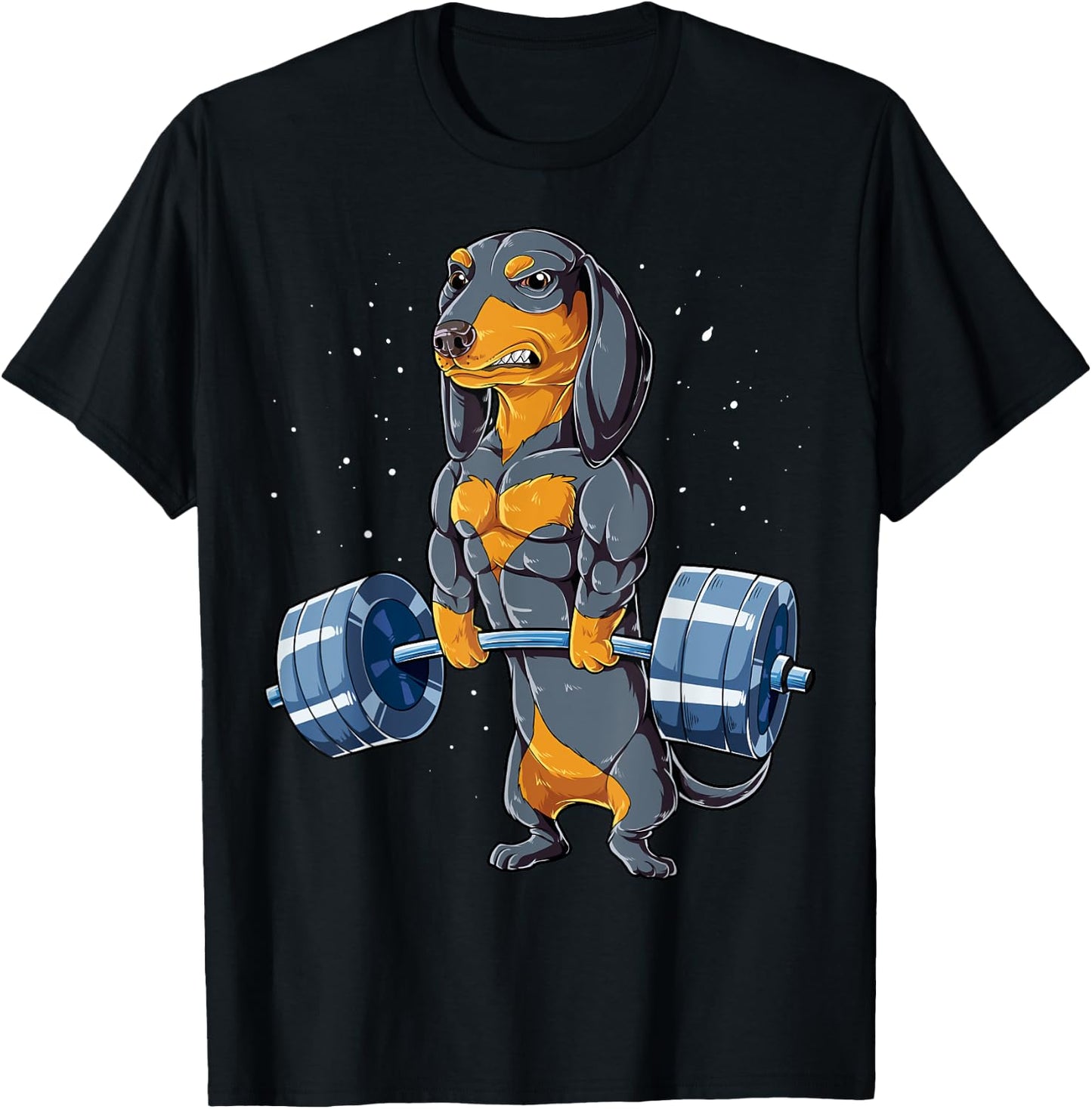 Dachshund Weightlifting Funny Deadlift Men Fitness Gym Gifts Small T-Shirt - T-Shirt | Black