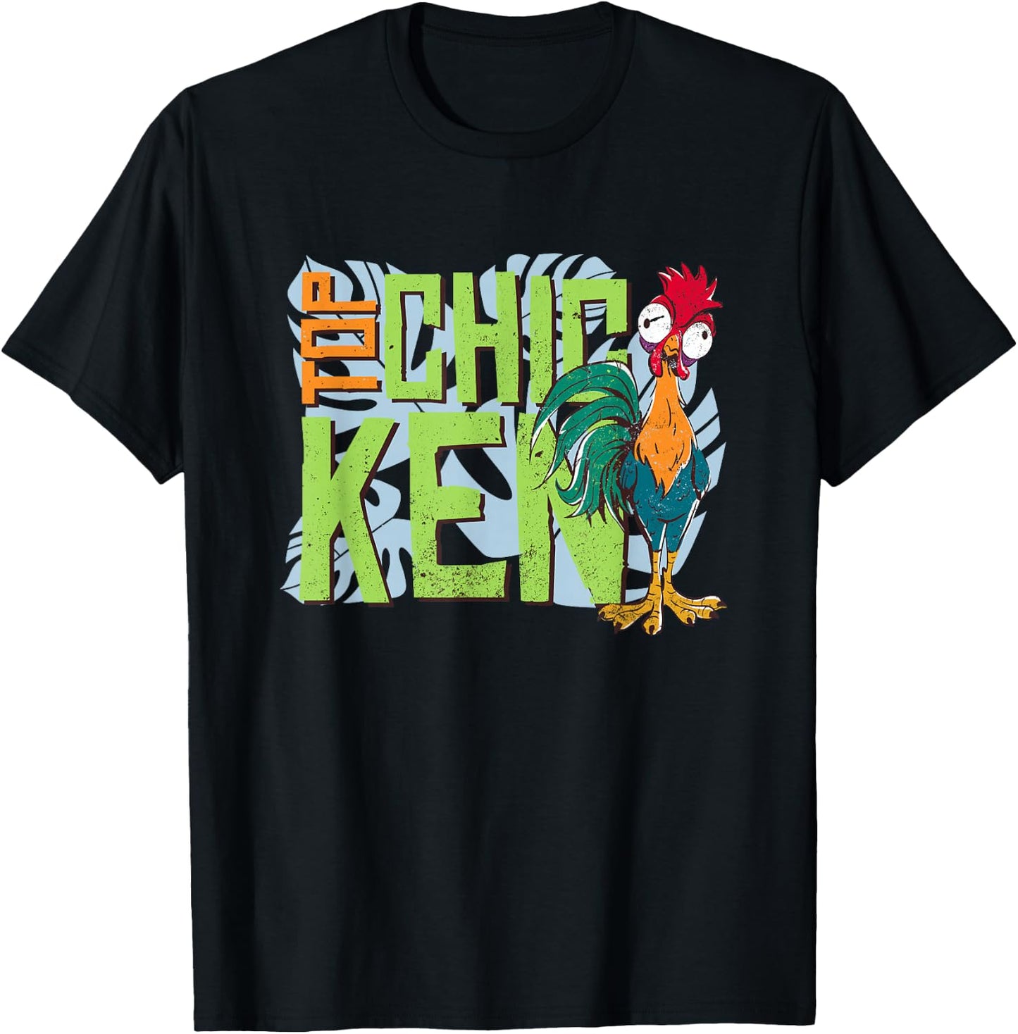 Disney Moana 2 Hei Hei Top Chicken Tropical Panel T-Shirt - T-Shirt | Black