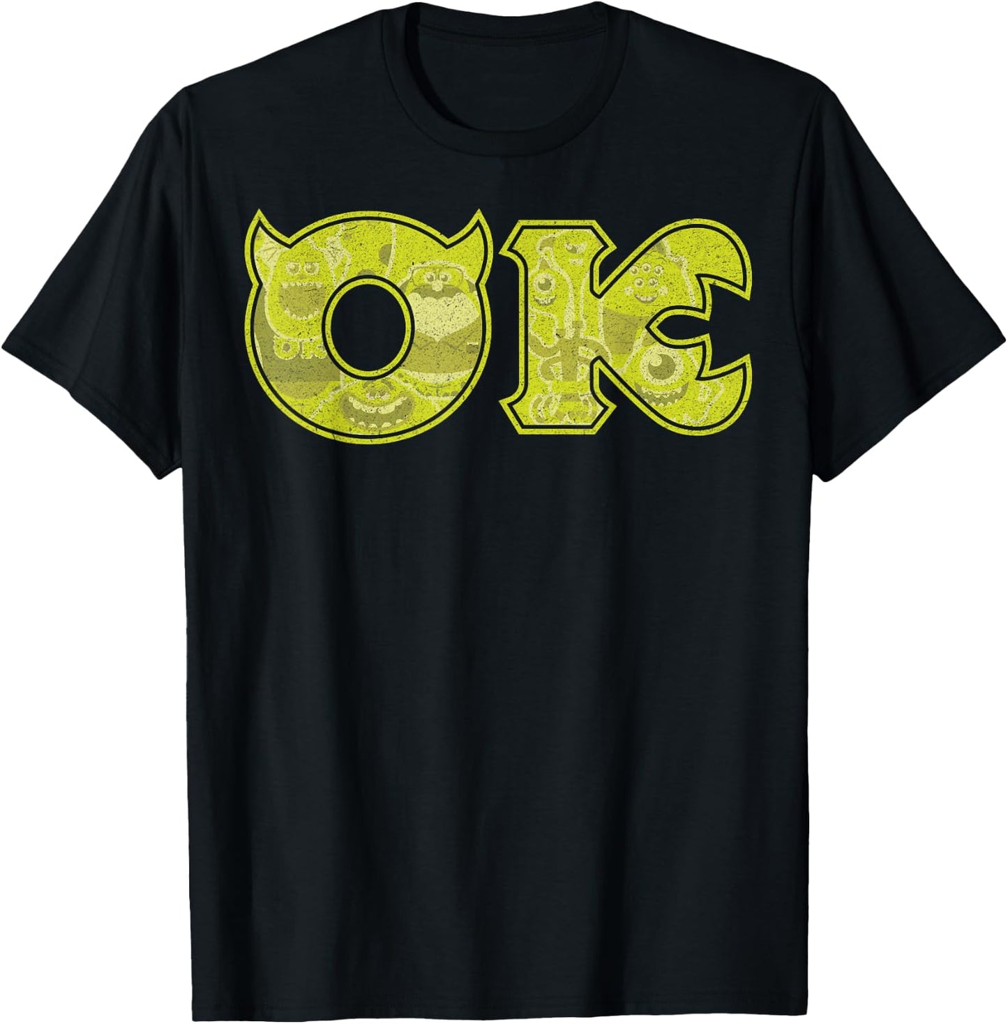 Disney Pixar Monsters University Oozma Kappa Logo Fill T-Shirt - T-Shirt | Black