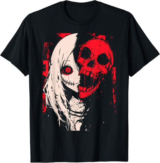 Horror Anime Manga | Japan Japanese Creepy Kawaii Goth T-Shirt - T-Shirt | Black
