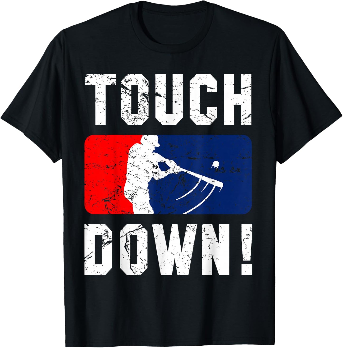 Touchdown Baseball Inspired Double Play Practice Game T-Shirt - T-Shirt | Black