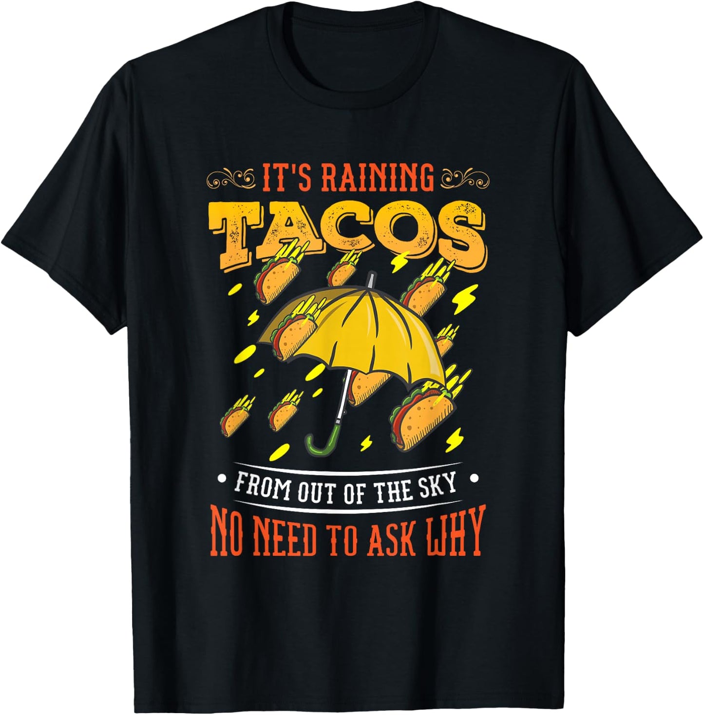 It's Raining Tacos Funny Taco Kids Girls Boys Gift T-Shirt - T-Shirt | Black