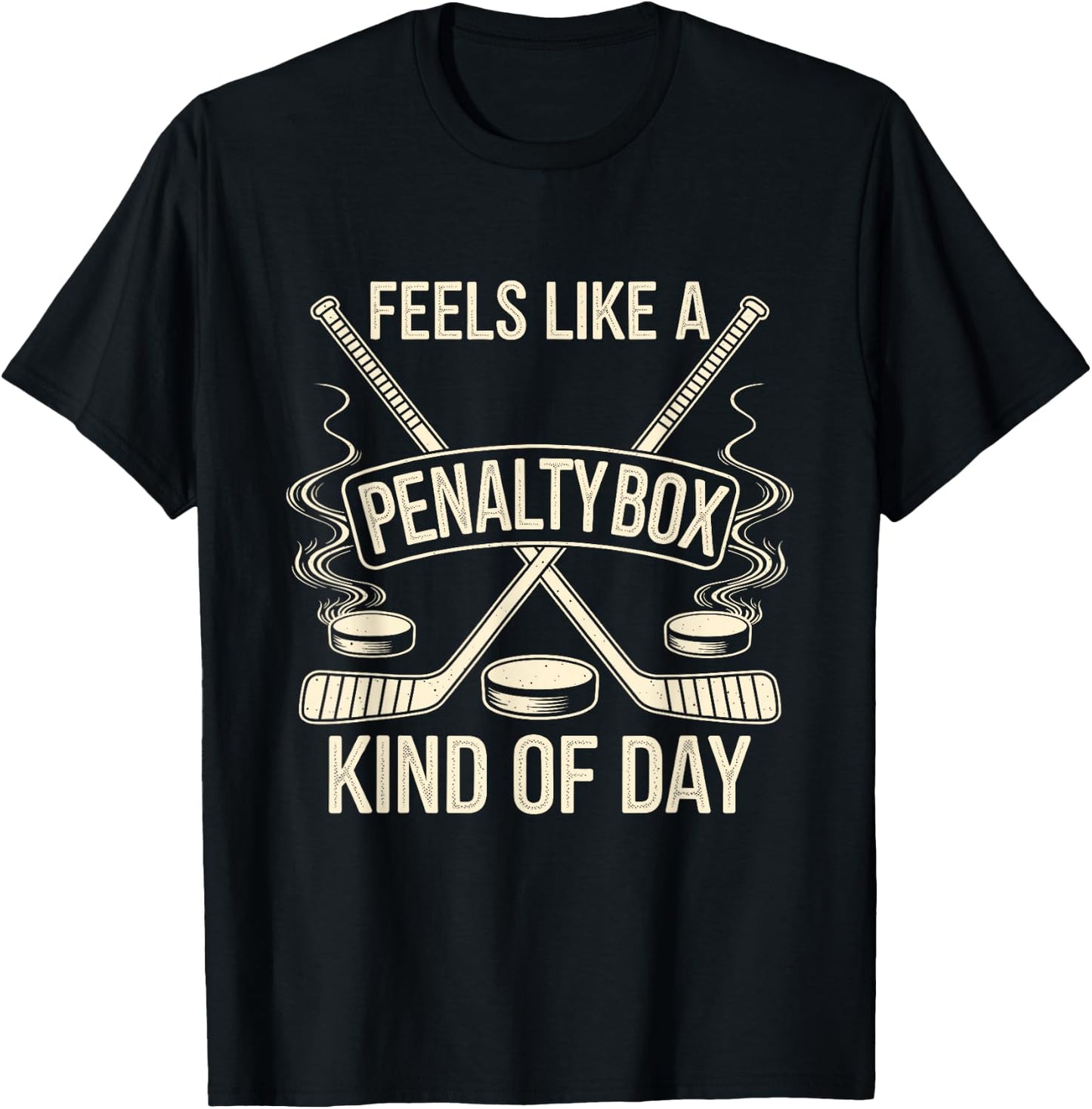 Feels Like A Penalty Box Kind Of Day funny - Black, Small, - Modern Football Humor for Football Fans, All Ages T-Shirt - T-Shirt | Black