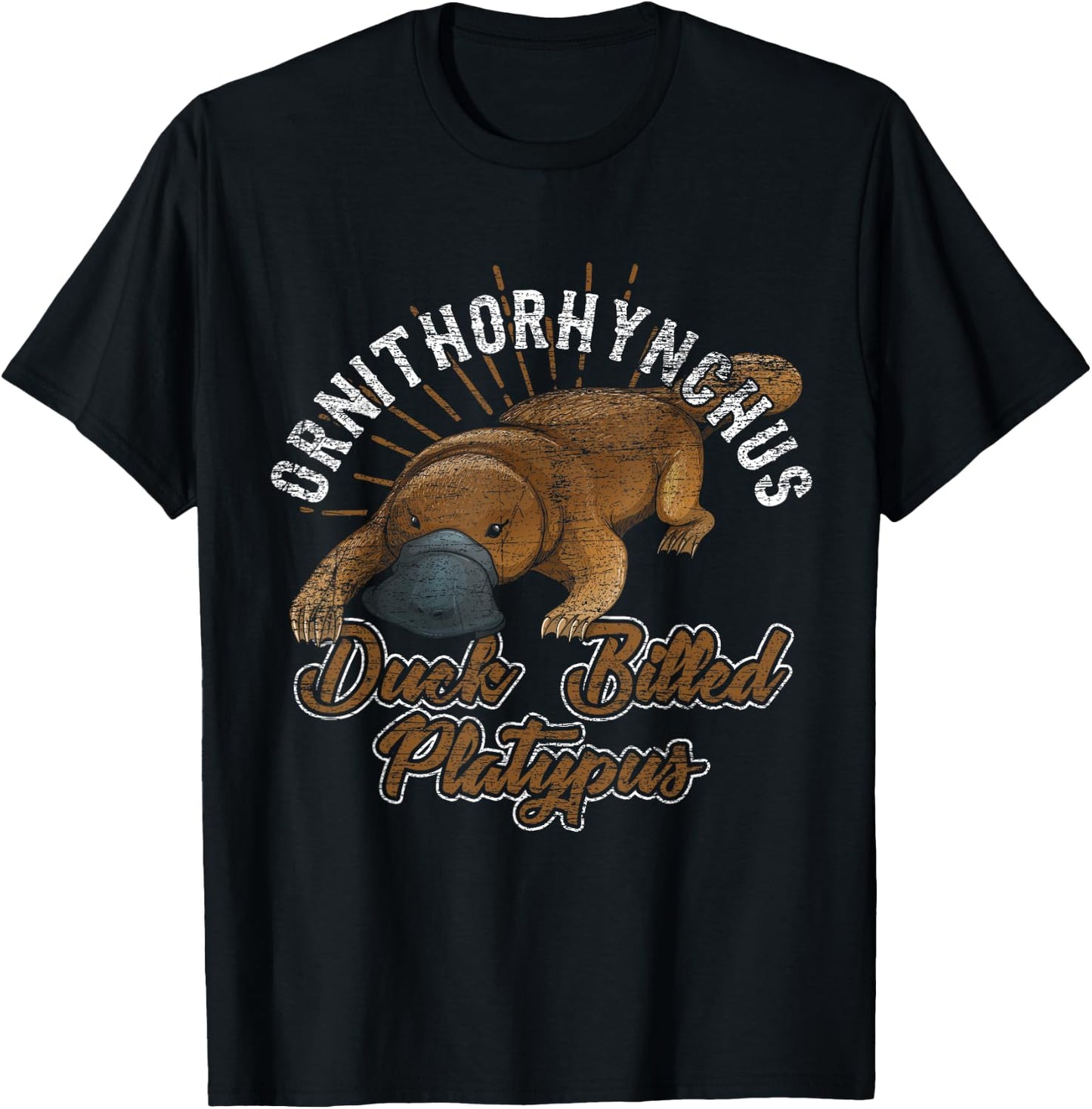 Australia Duck Outback Sea Lake Platypus T-Shirt - T-Shirt | Black