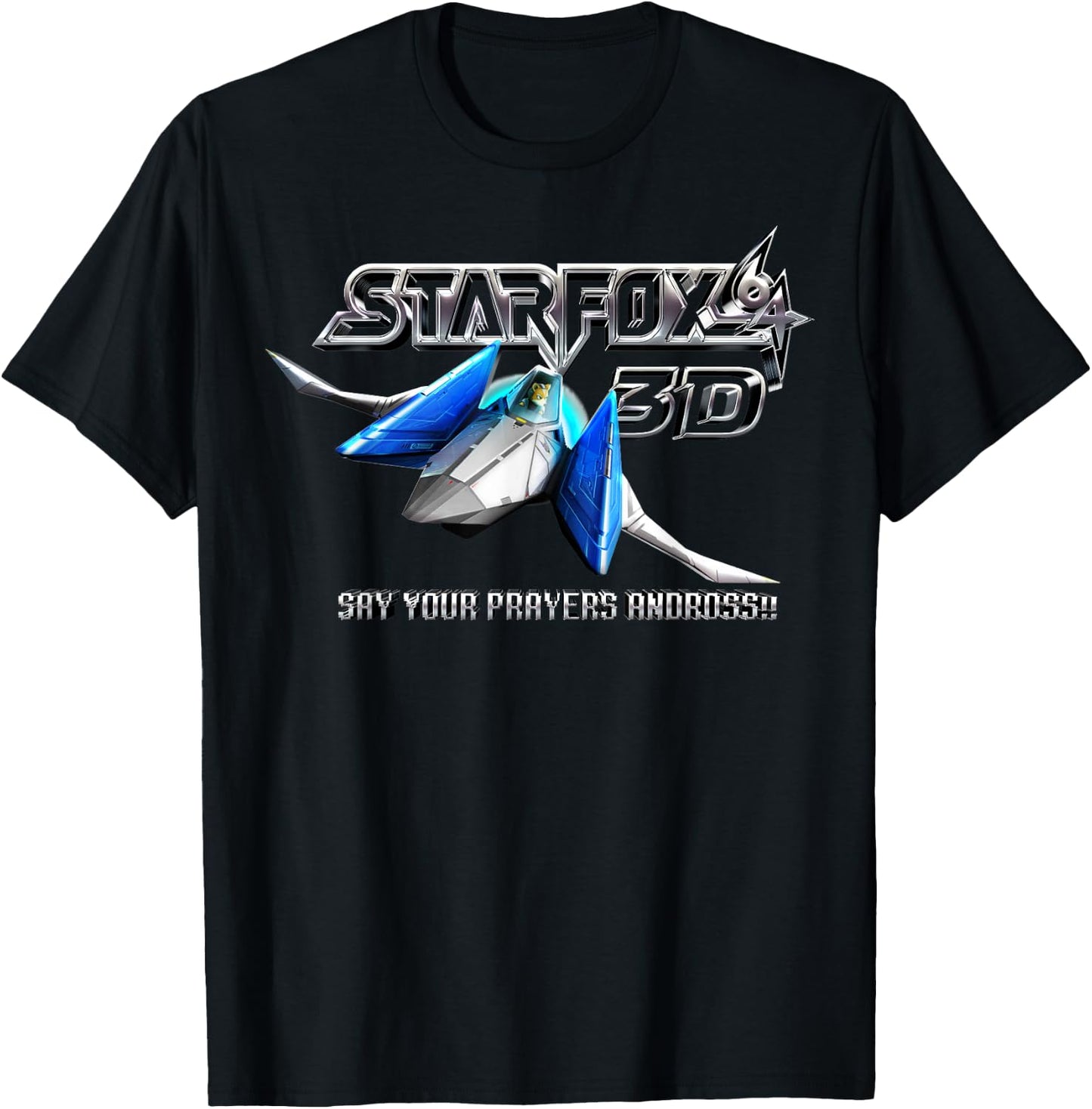 Star Fox 64 3D Say Your Prayers Andross! Graphic T-Shirt - T-Shirt | Black