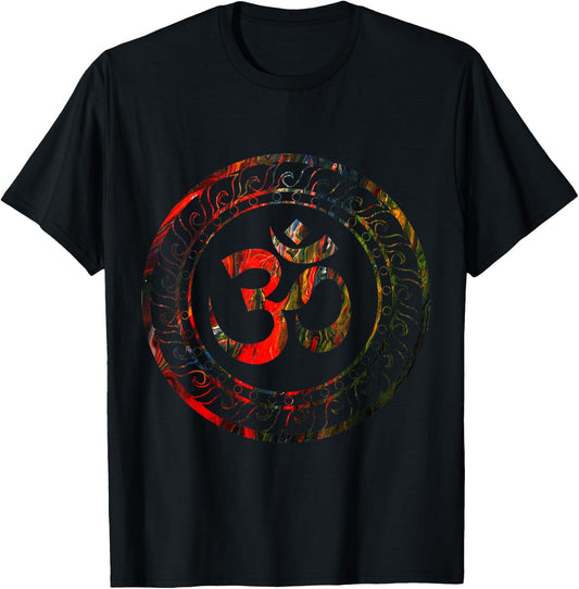 Om Ohm Aum Buddhism Symbol Yoga Sanskrit T-Shirt - T-Shirt | Black