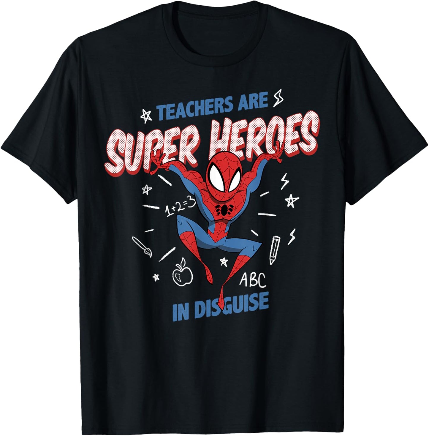 Marvel Spider-Man Teachers are Super Heroes T-Shirt - T-Shirt | Black