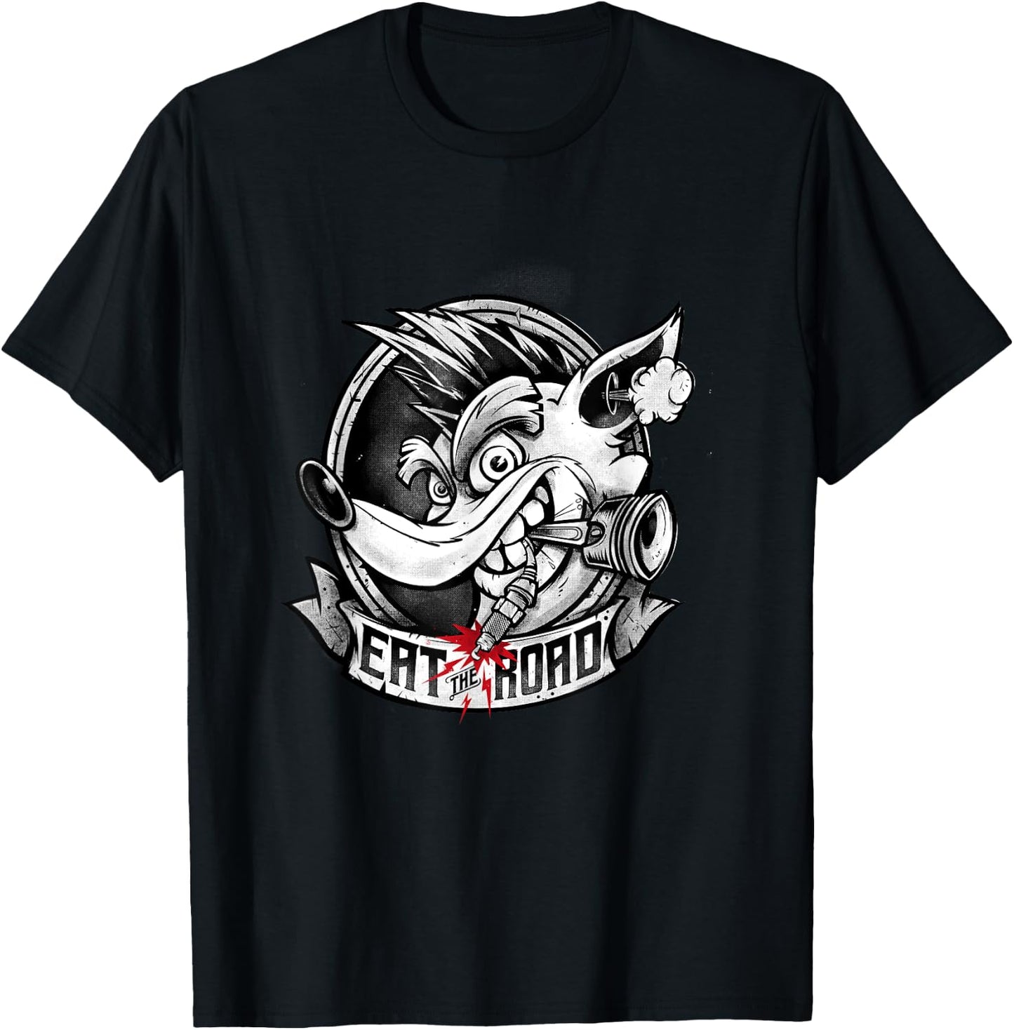 Crash Team Racing Eat the Road T-Shirt - T-Shirt | Black