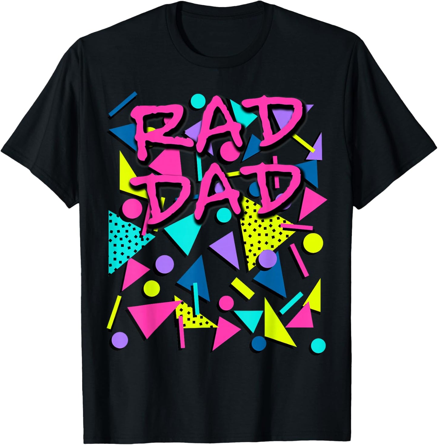 Rad Dad 80s Throwback T-Shirt - T-Shirt | Black