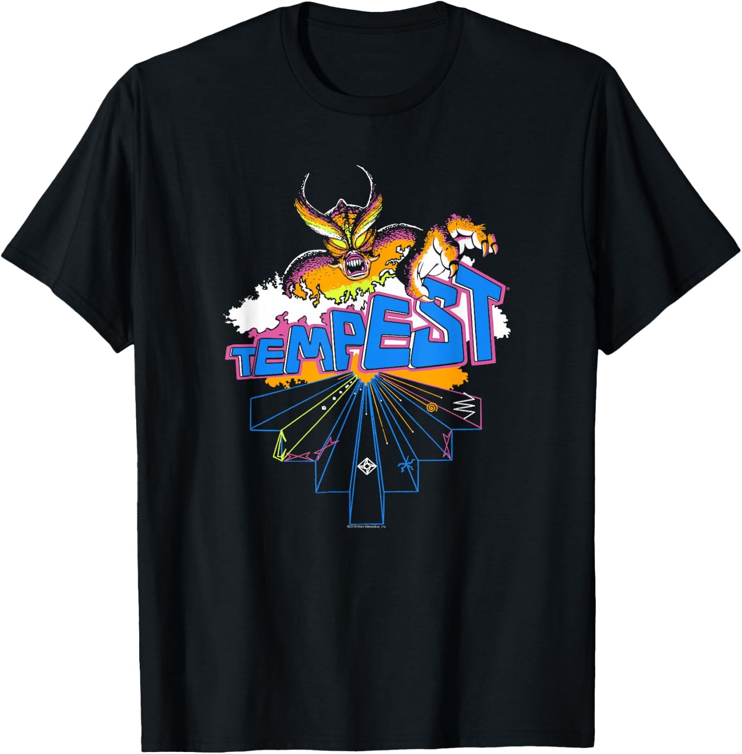 Atari Tempest Monster Vintage Arcade Video Game T-Shirt - T-Shirt | Black