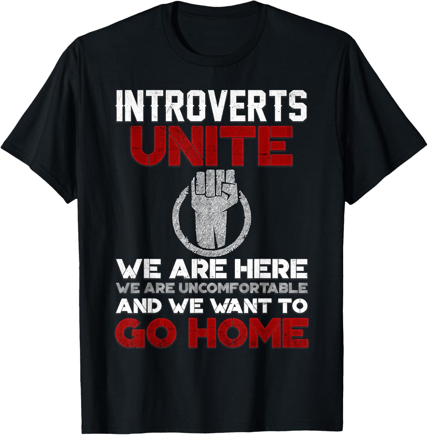 Funny INTP Introverts Unite Anti Social Women T-Shirt - T-Shirt | Black