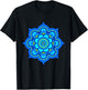 Yoga Mandala bright blue and turquoise T-Shirt - T-Shirt | Black