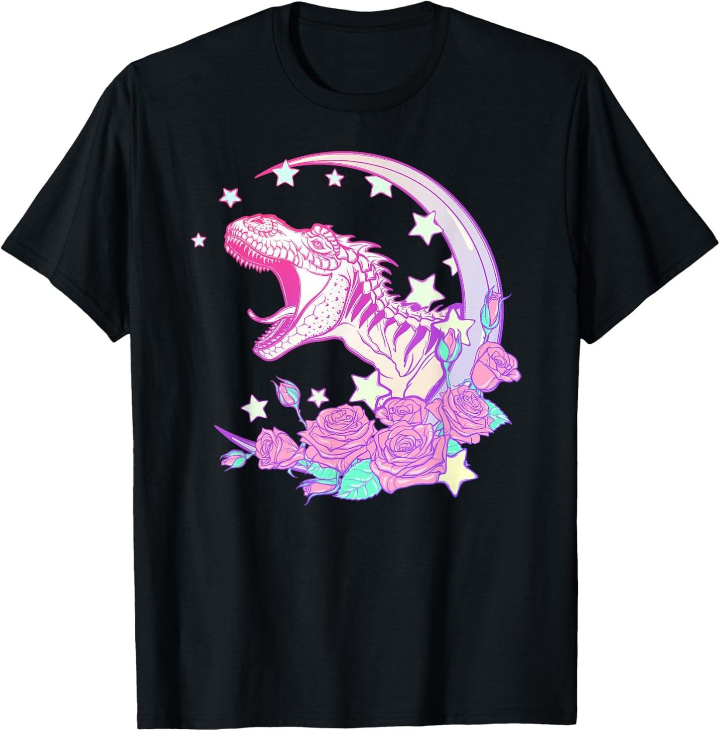 Pastel Goth Trex - Vaporwave Aesthetic T-Shirt - T-Shirt | Black