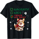 Cute Pembroke Welsh Corgi Dog Christmas Naughty Nice Tried T-Shirt - T-Shirt | Black