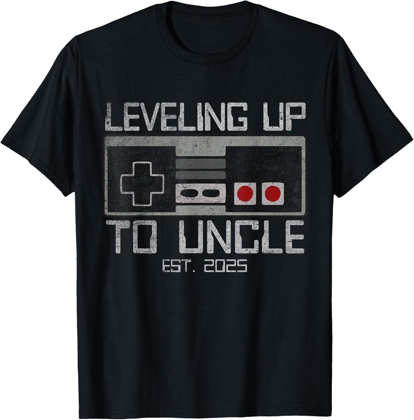 Leveling Up To Uncle 2025 Leveled Up For Future Uncle T-Shirt - T-Shirt | Black