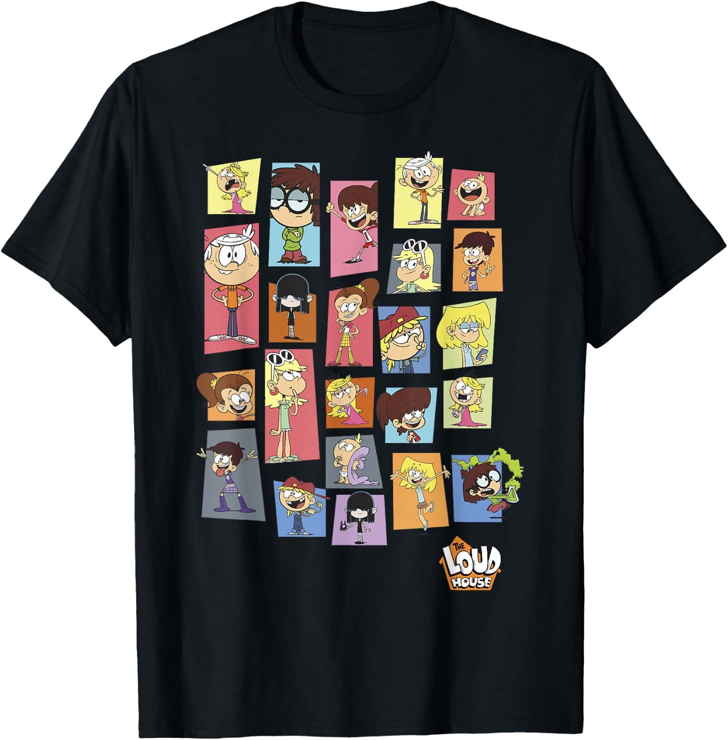 The Loud House Colorful Panels Logo T-Shirt - T-Shirt | Black