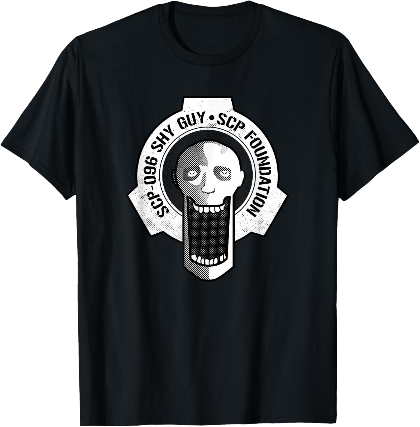 SCP-096 Shy Guy SCP Foundation T-Shirt - T-Shirt | Black