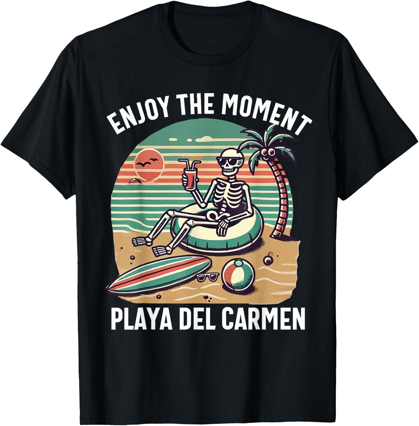 Playa Del Carmen Mexico Souvenir Mexican Vacation Men Women T-Shirt - T-Shirt | Black