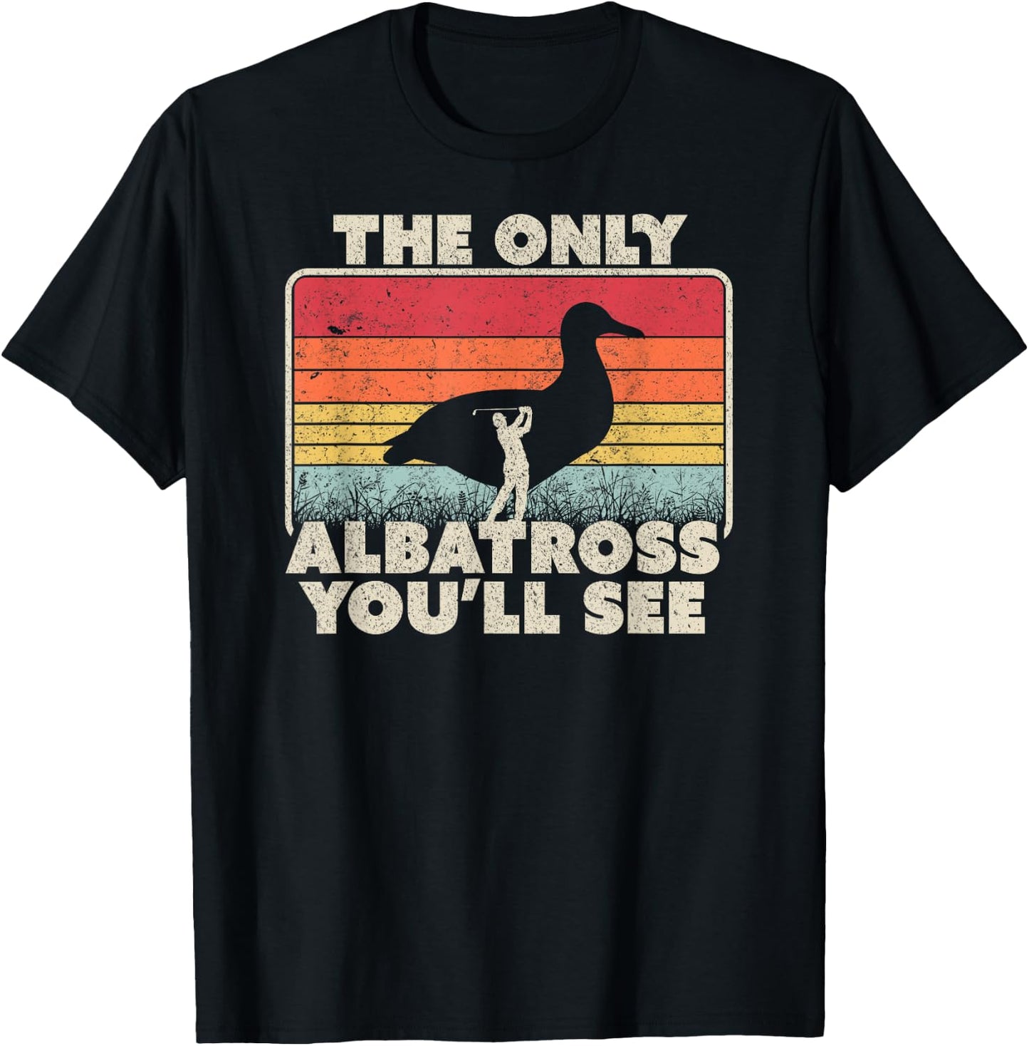 Golf Albatros Albatross Shirt Vintage T-Shirt - T-Shirt | Black