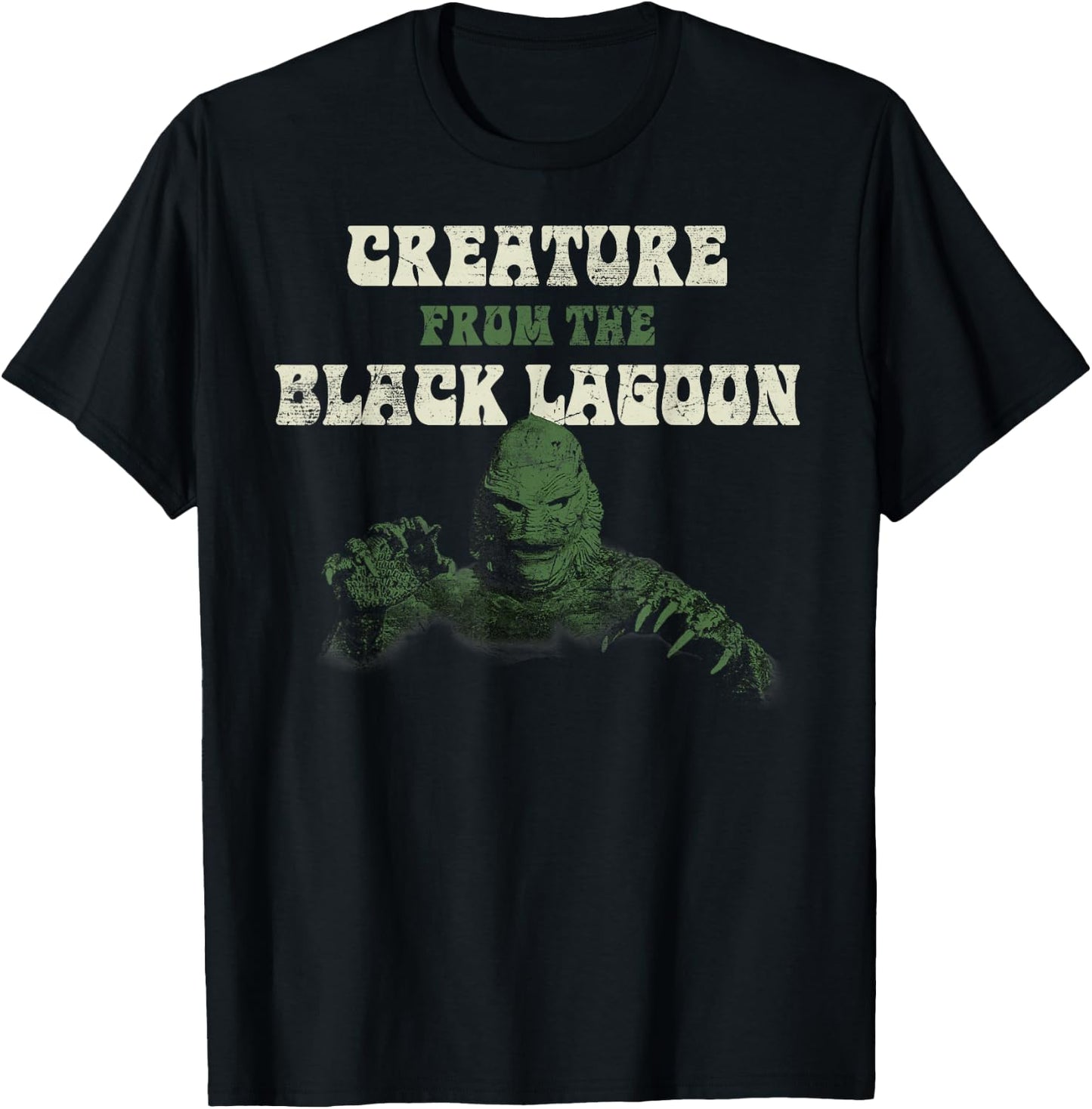 Universal Monsters From The Black Lagoon Dark Portrait T-Shirt - T-Shirt | Black