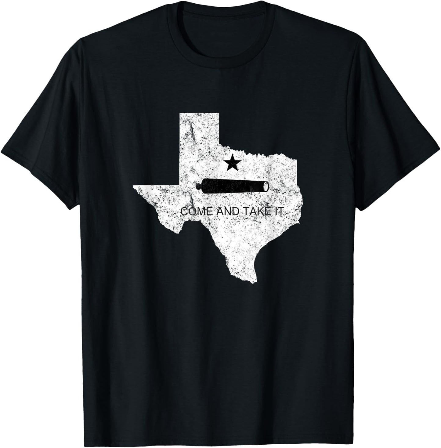 Texas Come and Take It Flag Canon 1836 State T-Shirt - T-Shirt | Black