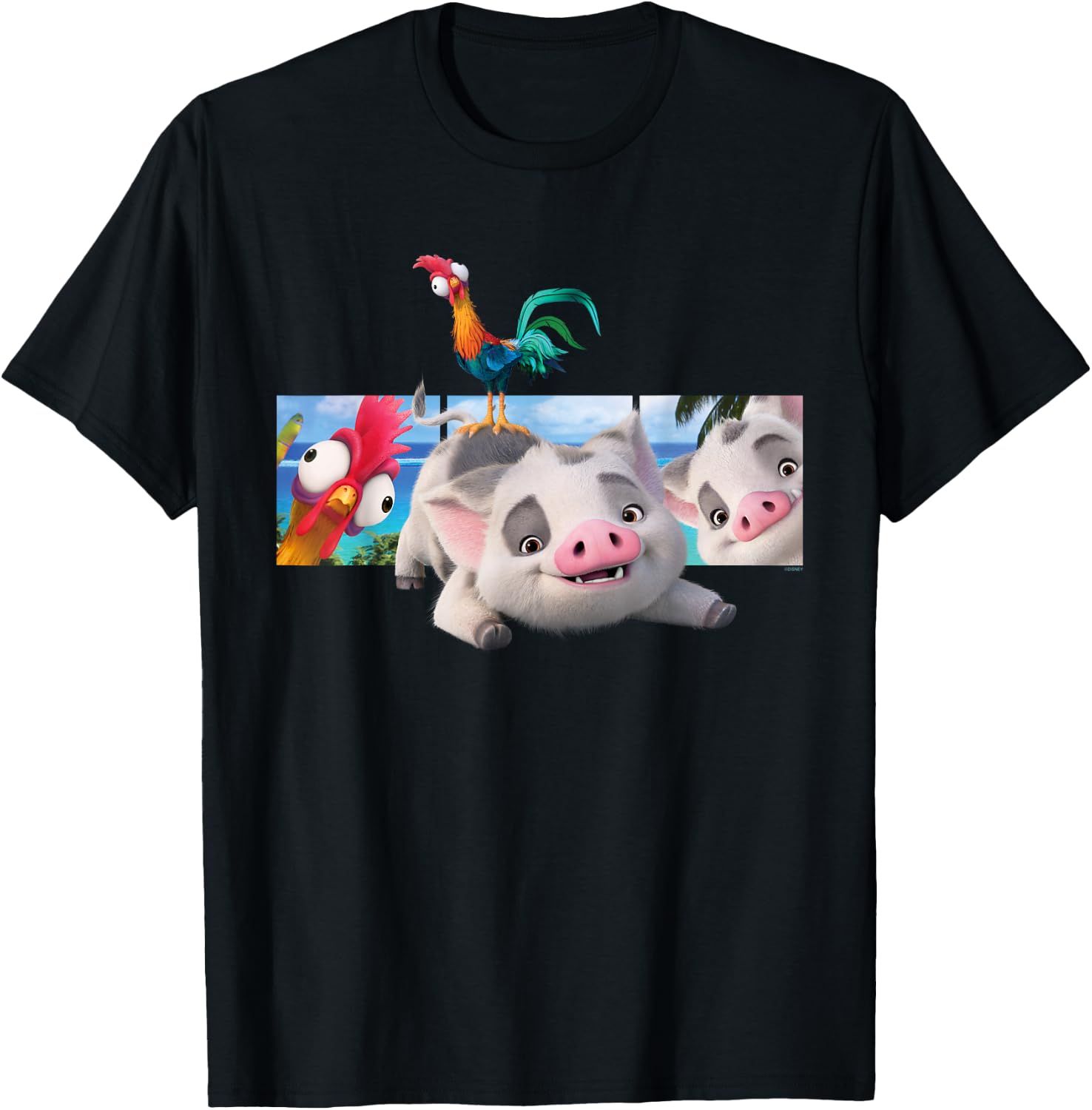 Disney Moana 2 Best Beach Friends Pua and Heihei T-Shirt - T-Shirt | Black