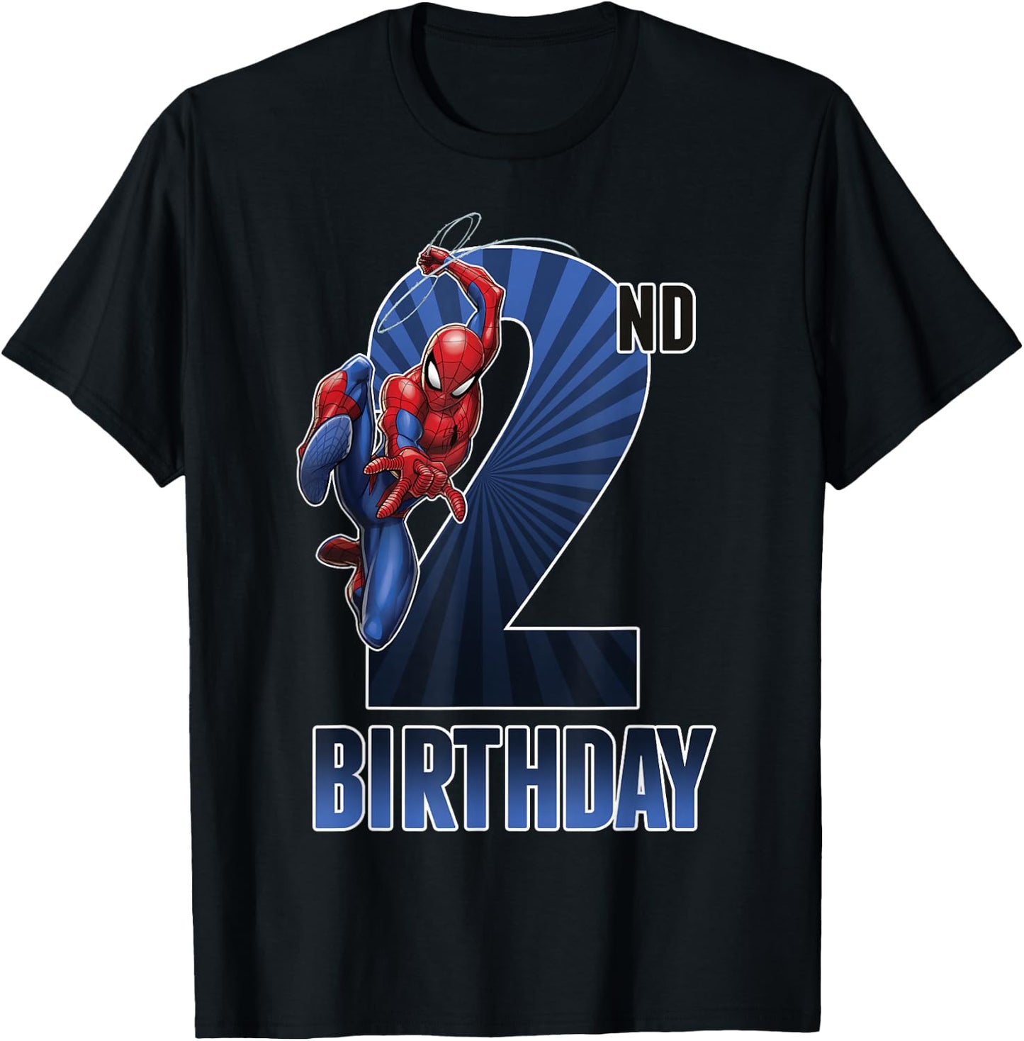 Marvel Spider-Man Swinging 2nd Birthday Graphic T-Shirt - T-Shirt | Black