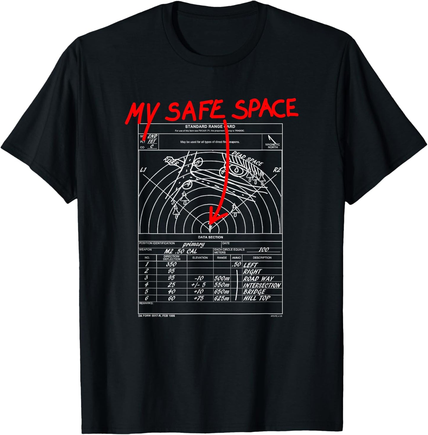 My Safe Space - Range Card Shirt T-Shirt - T-Shirt | Black