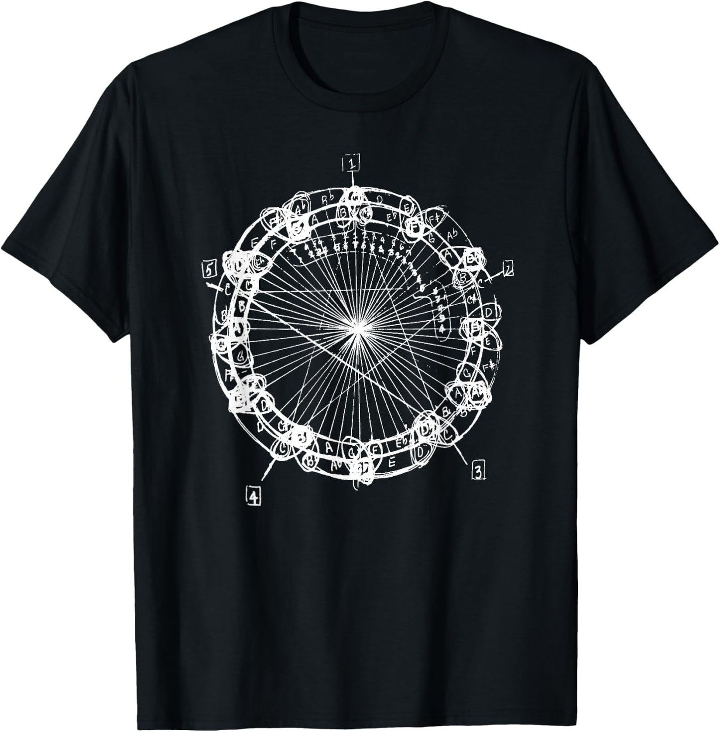 Coltrane Chord Changes Mandala Jazz Musician T-Shirt - T-Shirt | Black