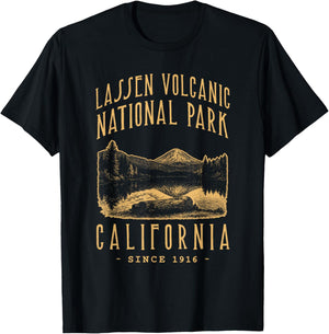 Lassen Volcanic National Park, California. Camping, Hiker T-Shirt - T-Shirt | Black