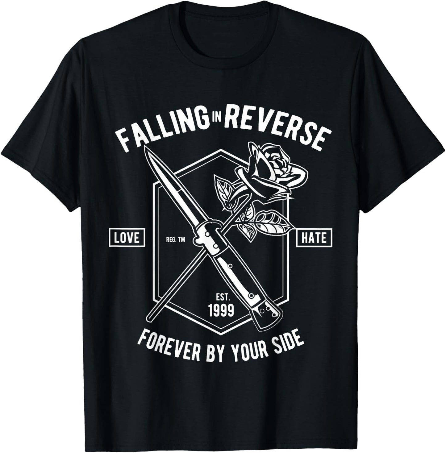Falling in Reverse (Knife and Rose) T-Shirt - T-Shirt | Black