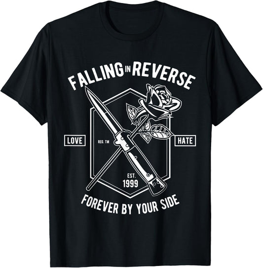 Falling in Reverse (Knife and Rose) T-Shirt - T-Shirt | Black