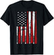 Vintage Baseball Bat American USA Flag Graphic T-Shirt - T-Shirt | Black