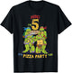 Teenage Mutant Ninja Turtles I'm 5 Dude Pizza Birthday Party T-Shirt - T-Shirt | Black