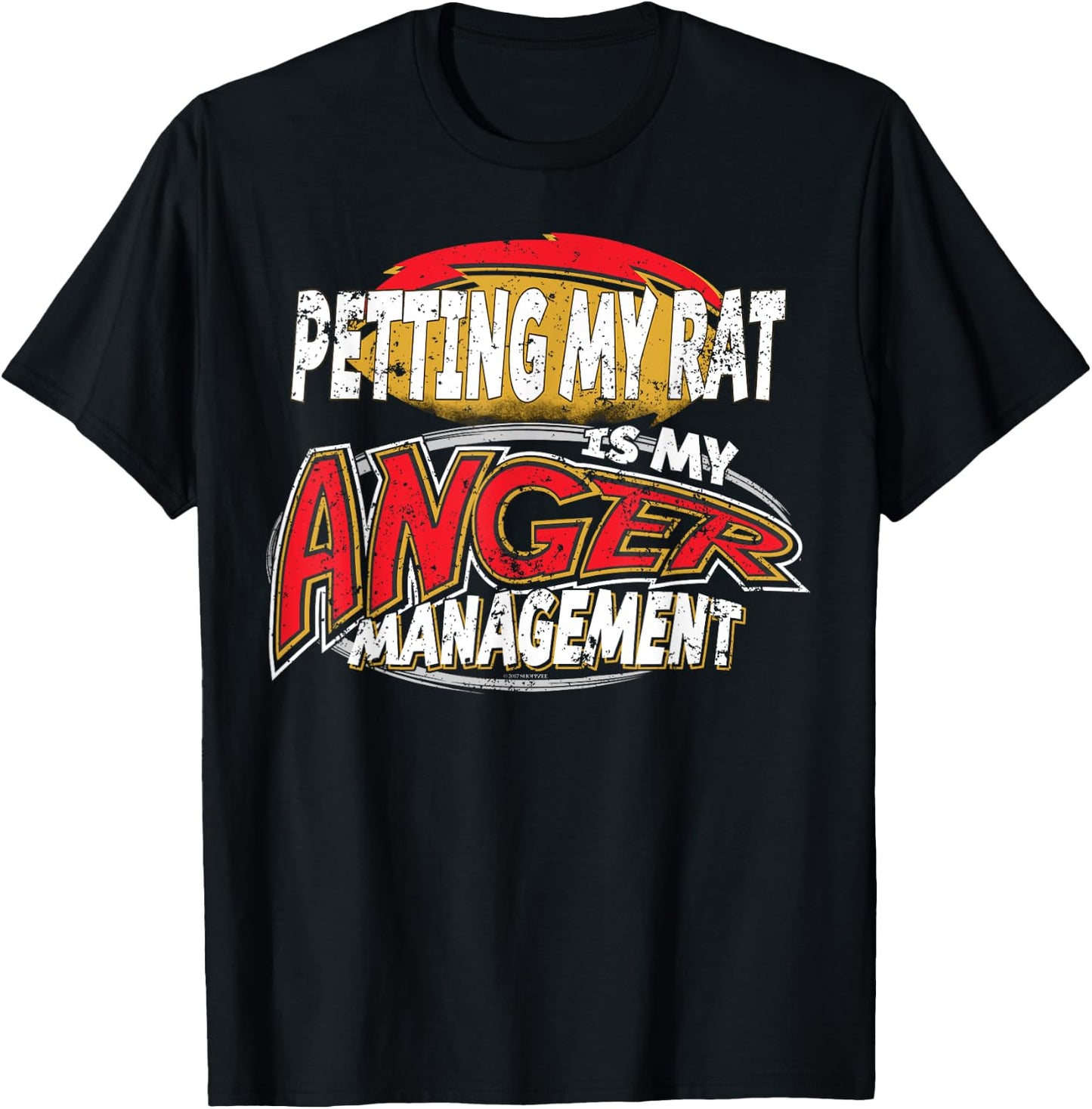 Pet Rat Shirt Petting My Rat My Anger Management Rats As Pet T-Shirt - T-Shirt | Black