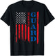 American Flag Grunge T Shirt | U.S National Guard Shirt Men T-Shirt - T-Shirt | Black