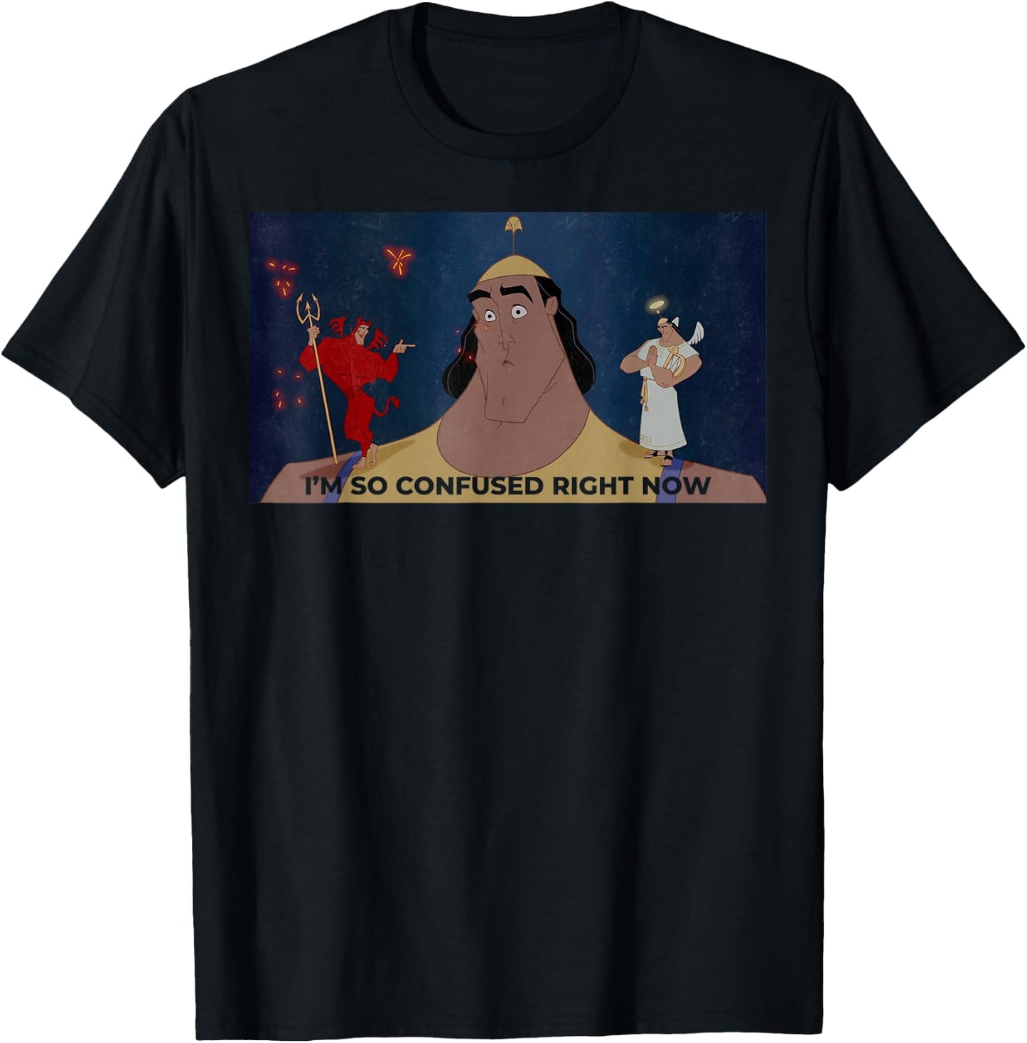 Disney Emperors New Groove Kronk Confused Graphic T-Shirt - T-Shirt | Black