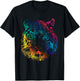 Rainbow Tiger Graphic Animal Lover T-Shirt - T-Shirt | Black