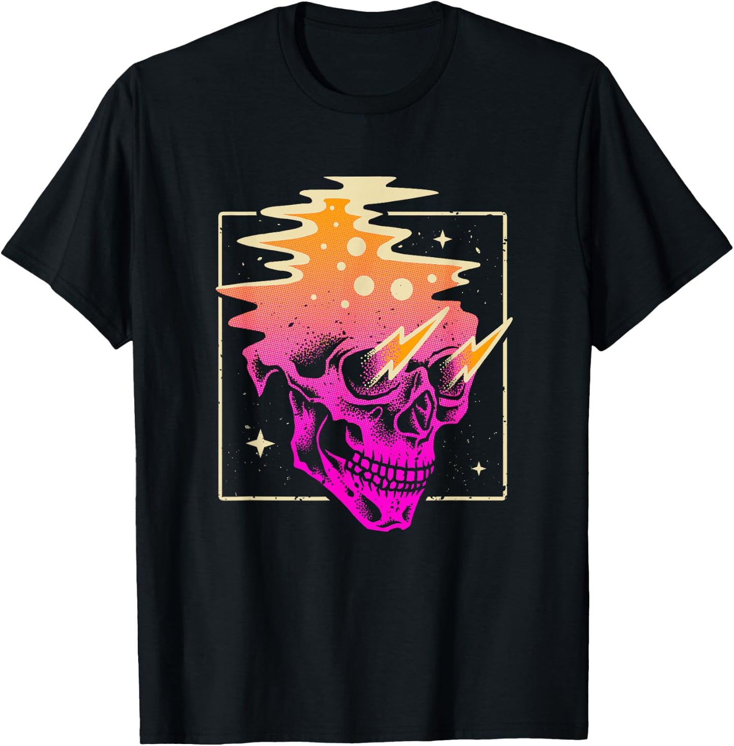 Skull Vaporwave Aesthetic Gothic Pastel Goth Grunge Outfit T-Shirt - T-Shirt | Black