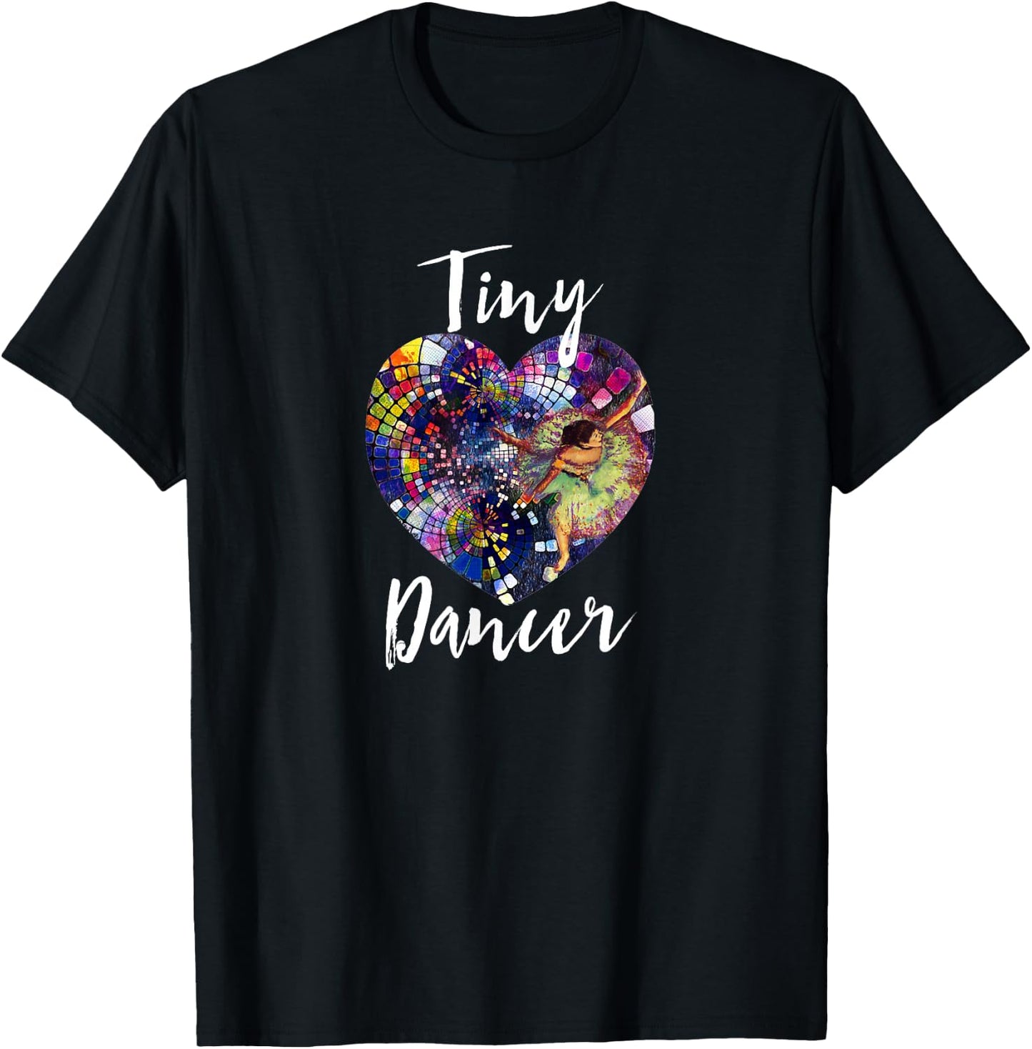 Tiny Dancer Degas Ballerina Heart T-Shirt - T-Shirt | Black