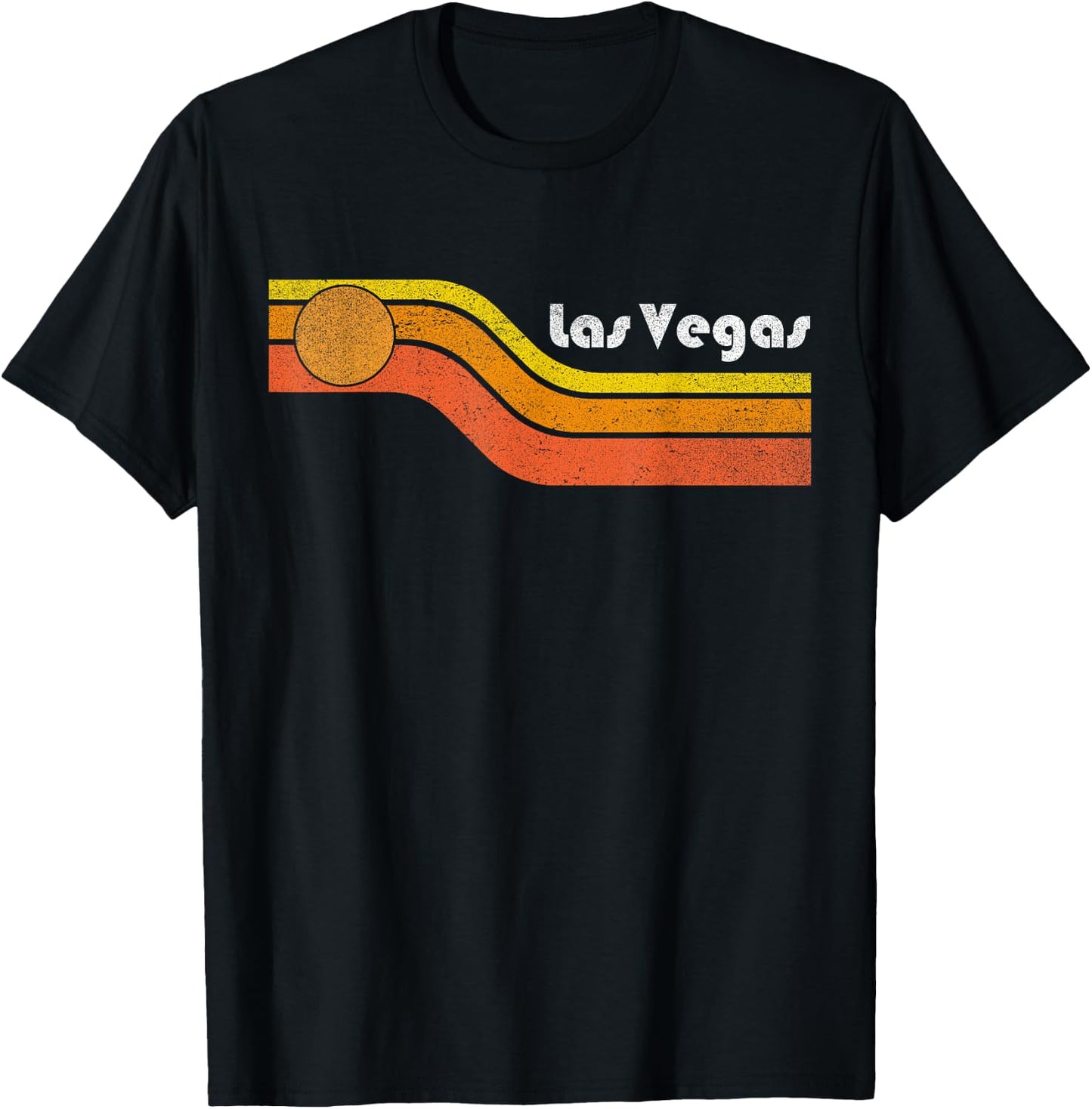 Las Vegas - 80s 70s Vintage Father's Mother's Day T-Shirt - T-Shirt | Black