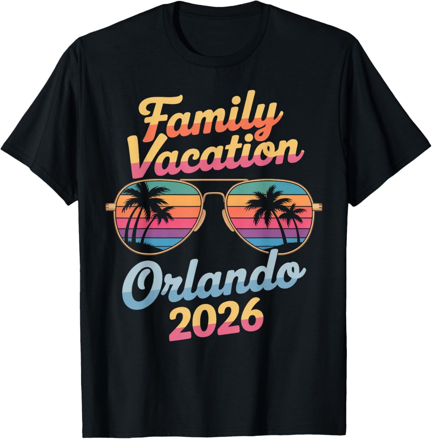 Orlando 2026 Family Trip Matching Florida Vacation Souvenirs T-Shirt - T-Shirt | Black