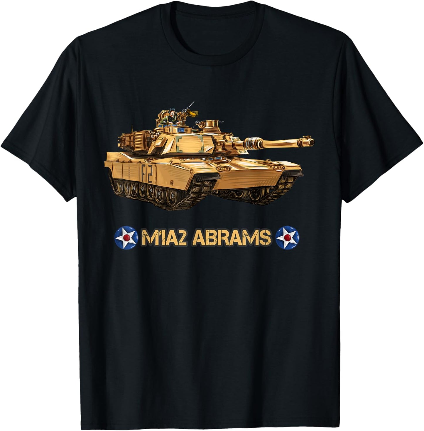 M1A2 Abrams Main Battle Tank Army Tanker Veteran gift T-Shirt - T-Shirt | Black
