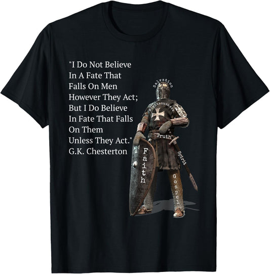 G.K. Chesterton Quote Inspirational Crusade T-Shirt - T-Shirt | Black