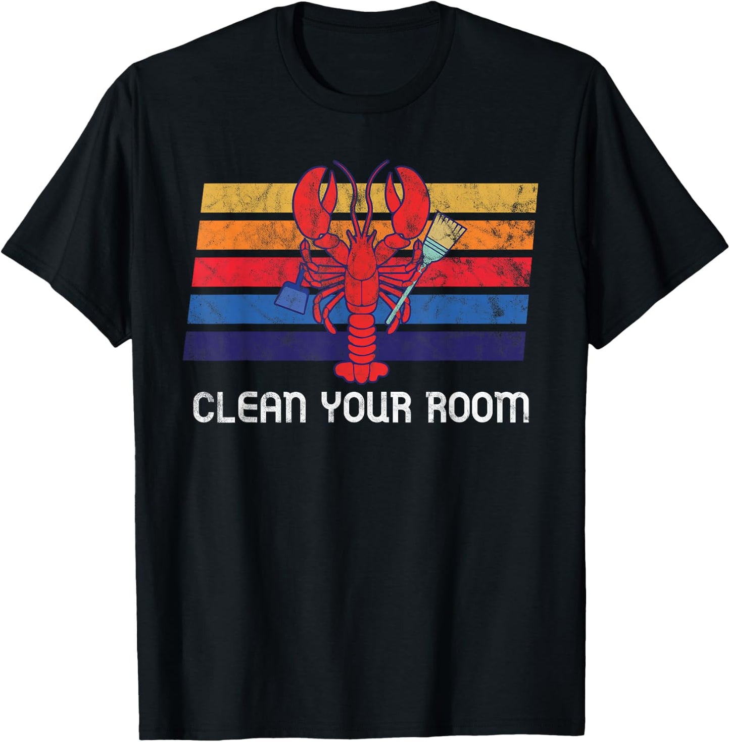 Clean your Room Retro 12 Rules SJW Intellectual Dark Web T-Shirt - T-Shirt | Black